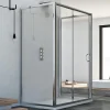 Cabine douche 90x140x90 CM H185 transparent modèle Replay Trio avec 1 portillon