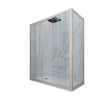 Cabine parois de douche coulissante 70x120 cm H 200 en PVC Champagne Verre Transparent mod. Glam Duo