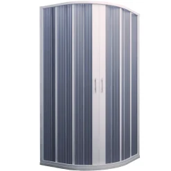 Cabine parois douche demi-circulaire en Plastique pvc 100x100 h 185 mod. Flex avec ouverture centrale