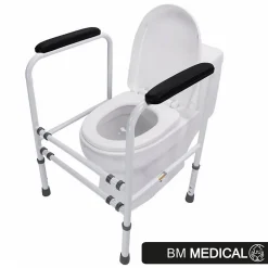 Cadre de toilette autoportant - Bm Médical CT-50- Réglable en hauteur et en largeur