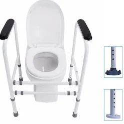 Cadre de toilette autoportant - Bm Médical CT-50- Réglable en hauteur et en largeur