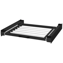 Cadre intermédiaire universel lave-linge avec porte-serviettes coulissante noir