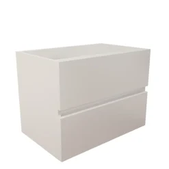 Caisson de salle de bain ROSALY INOX - 70 cm- Blanc- Plan vasque en