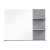 CANCUN - Meuble de salle de bain. Miroir avec tablettes, LED non inclu, mélaminé gris ciment. L - H - P : 72 - 57 - 20 cm.