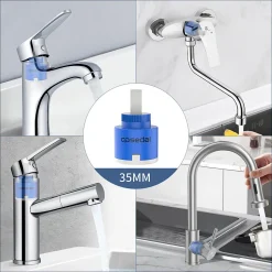 Cartouche Céramique Sedal 35 mm pour Mitigeur Cartouche de Remplacement Universelle pour Robinet Cuisine et Salle de Bain