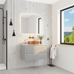 Ceramia Nouveau meuble de salle de bain 80 cm, gris perle (CERAMIA-3LG80)