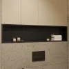 Ceramia Timeless Niche de Douche à encastrer, Acier Inoxydable 304, 120x28x10cm, Noir mat