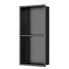 Ceramia Timeless Niche de Douche à encastrer, Acier Inoxydable 304, 2 étagères, 60x30x10cm, Gun Métal brossé PVD