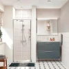 Ceramia Zenith Porte de douche 80x195cm pivotante anticalcaire avec profilés Chrome brillant (CERAHZ80C)