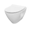 Cersanit Mille Cuvette suspendue sans bride avec abattant softclose, Blanc (S701-454-ECO)