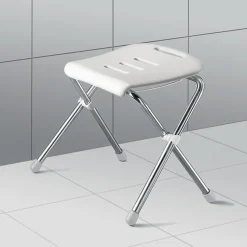 Chaise pliante rabattable de bain Chrome Spirella