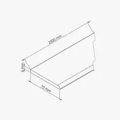 Champlat PVC Cellulaire 70 mm - Longueur 2.50 m - Lot de 5 - Sable