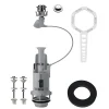 Chasse d'eau + robinet flotteur à ouverture différé Flomasta, double bouton poussoir + câble