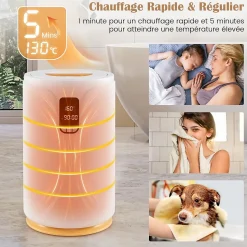 Chauffe-Serviettes 20L,avec Minuterie, 3 Lumière RGB et Verrouillage pour Spa, Peignoirs, Couvertures, Salle de Bain