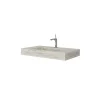 80Cm Hpl Stratifié Lavabo Chêne Glace Bassin Central