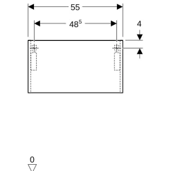 Coffre rangement blanc Lineo Geberit