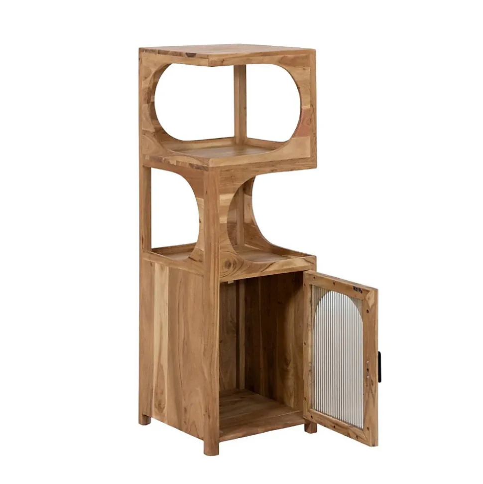 Colonne 1 étagère en bois d'acacia Emyr