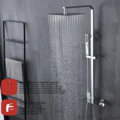 Colonne bain douche mécanique avec barre extensible SKY BATH chromé série JOY
