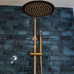 Colonne bain-douche thermostatique cuivre brossé Essebagno luisa II 250
