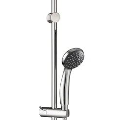 Colonne Barre de douche chromee entraxe reglable 70 cm douchette monojet mobile