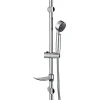 Colonne Barre de douche chromee fixation reglable 70 cm douchette 1 jet mobile