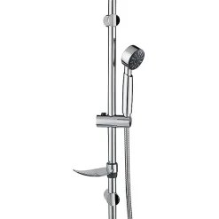 Colonne Barre de douche chromee fixation reglable 70 cm douchette 1 jet mobile