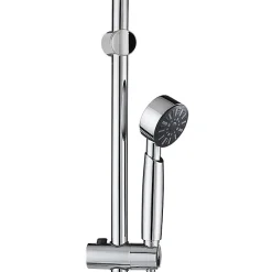 Colonne Barre de douche chromee fixation reglable 70 cm douchette 1 jet mobile