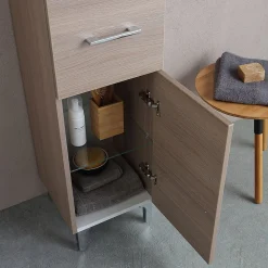 Colonne De 190 Cm Pour Salle De Bain Chêne Naturel Effet Bois Rimini