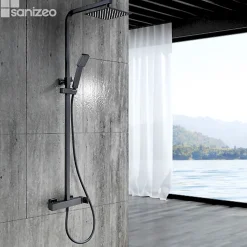 Colonne de Douche Anti-Calcaire Noir Mat IMEX FIYI BDF016/NG