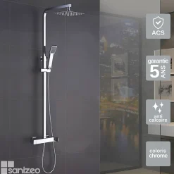 Colonne de Douche Anti-Calcaire Chrome IMEX FIYI BDF016
