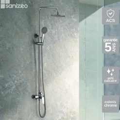 Colonne de Douche Anti-Calcaire Chrome IMEX BELGICA BDZ044