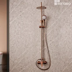 Colonne de Douche Anti-Calcaire Or Rose Cuivré IMEX ROMA BDR001/ORC