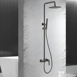 Colonne de Douche Anti-Calcaire Black Gun Métal IMEX DELOS BDD055/BGM