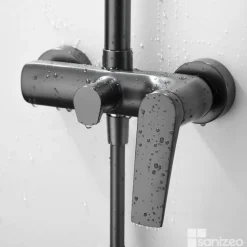 Colonne de Douche Anti-Calcaire Black Gun Métal IMEX DELOS BDD055/BGM