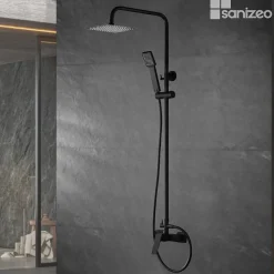 Colonne de Douche Anti-Calcaire Noir Mat IMEX ART BDAR025/NG