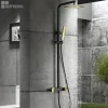 Colonne de Douche Anti-Calcaire Noir et Or IMEX SUECIA BDC032/NGOLD