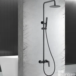 Colonne de Douche Anti-Calcaire Noir Mat IMEX DELOS BDD055/NG