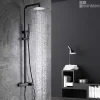 Colonne de Douche Anti-Calcaire Noir Mat IMEX SUECIA BDC032/NG