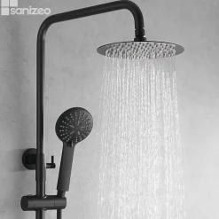 Colonne de Douche Anti-Calcaire Noir Mat IMEX BELGICA BDZ044/NG