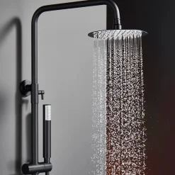 Colonne de Douche Anti-Calcaire Noir Mat IMEX MONZA BDM039/NG