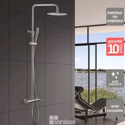 Colonne de Douche Anti-Calcaire Acier Inoxydable Intérieur / Extérieur IMEX MOSCU BDK034