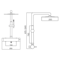Colonne de Douche Anti-Calcaire Acier Inoxydable Intérieur / Extérieur IMEX MOSCU BDK034