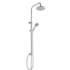 Colonne De Douche Avec Douchette Et Pommeau Fixe Ronde
