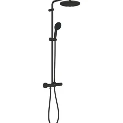 Colonne de douche avec mitigeur thermostatique - Economie d'eau - GROHE Vitalio Start System 250 - Noir Mat - 266772431