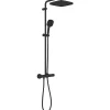 Colonne de douche avec mitigeur thermostatique - Economie d'eau - GROHE Vitalio Comfort 250 - Noir Mat - 266962431