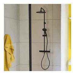 Colonne de douche avec mitigeur mécanique - noir mat - Black Roma Touch