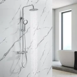 Colonne de douche avec mitigeur thermostatique LOMAZOO Ariël Chromé