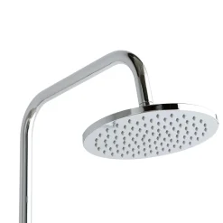 Colonne De Douche Avec Pommeau Rond Fixe Et Barre De Douche En Abs