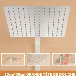 Colonne de Douche avec Robinetterie Thermostatique, Auralum max Ensemble de Douche avec pommeau + douchette