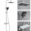 Colonne de Douche avec Robinetterie Thermostatique Lonheo max Ensemble de Douche avec Etagère, Douchette 3 jets